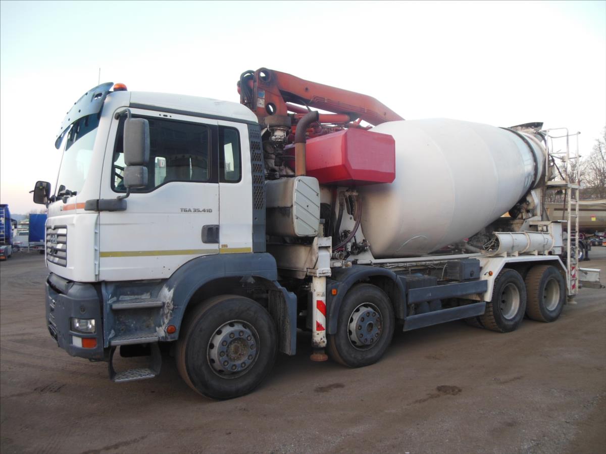 MAN  TGA 34.410, 8X4, MIX + PUMPA 24M
